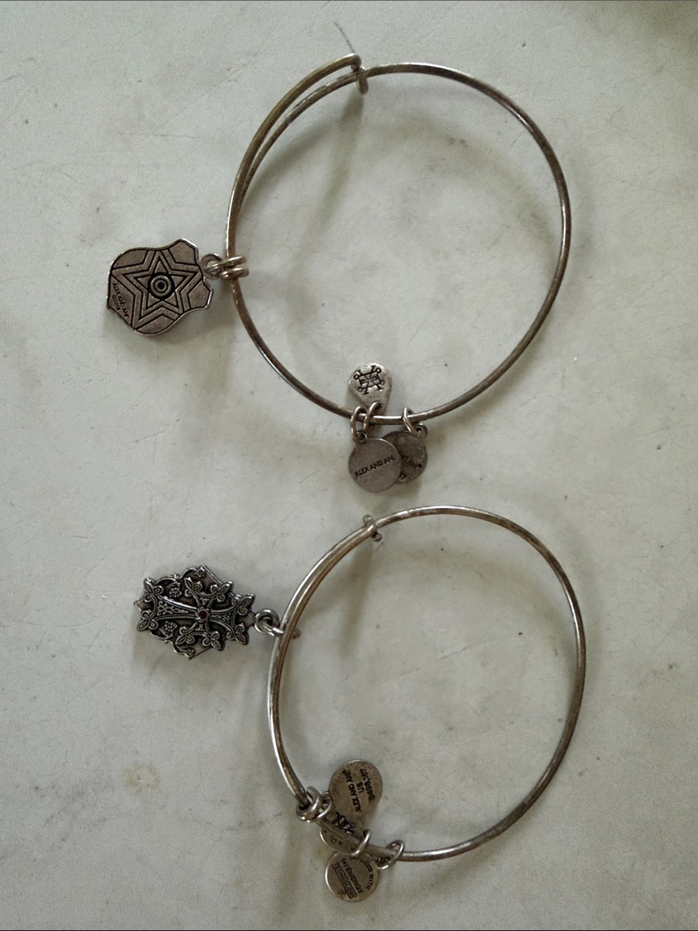 Alex and Ani Silver-Tone Charm Bangle Set for 6.00